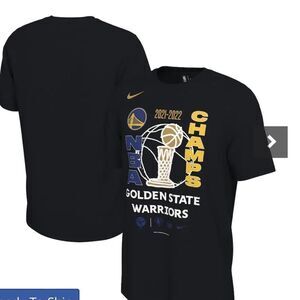 Men's Golden‎ State Warriors Nike Black 2022 NBA Finals Champions T-Shirt S Nwt